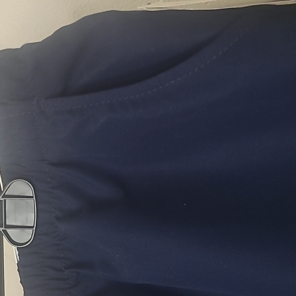 Capris Navy blue straight leg stretch Preppy Comfort Waist Pull On Pockets NEW - Picture 2 of 6